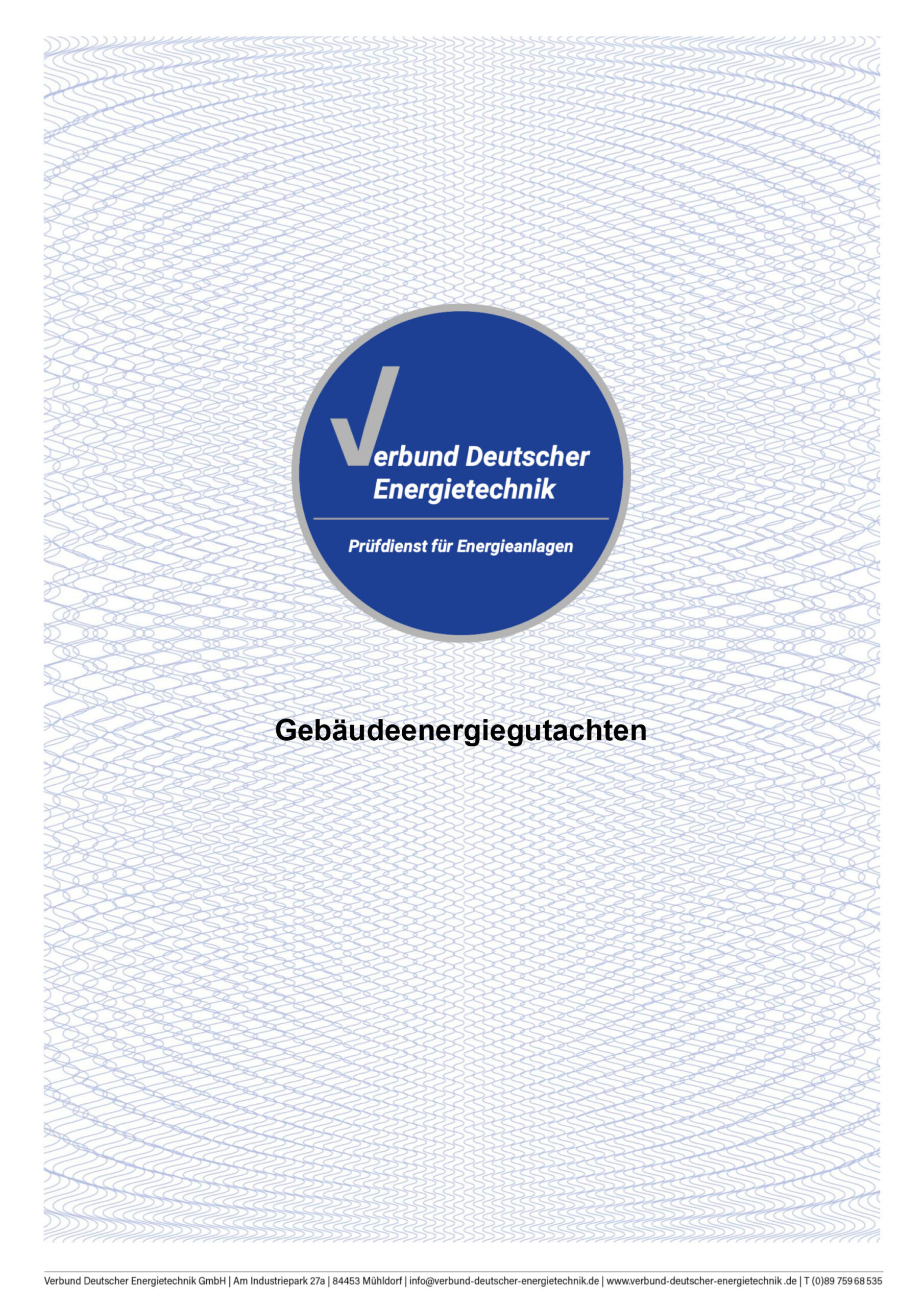 Titelseite des Gebäudeenergiegutachtens